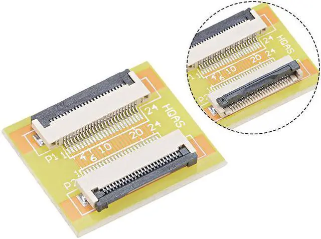 Alt view image 3 of 3 - 0.5mm Pitch 24 Pins to 24 Pin Extension Connector Aapter for FFC FPC Cable Extend ZIP HDD
