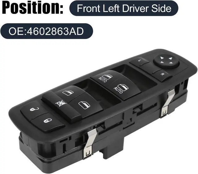 Alt view image 2 of 7 - 4602863AD 4602863AB Power Master Window Switch Driver Side for 2009-2012 Dodge Ram