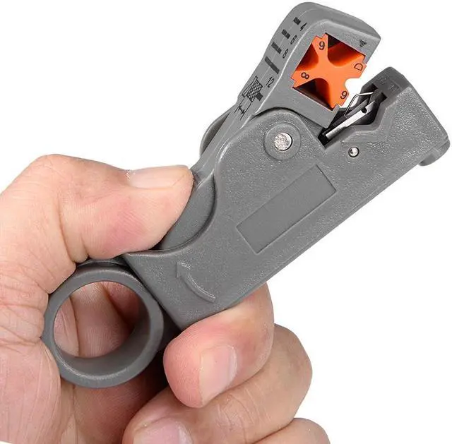 Alt view image 3 of 3 - Rotary Coax Coaxial Cable Stripper Cutter Tool for RG58 RG59/62 RG6 Wire Stripper 2pcs