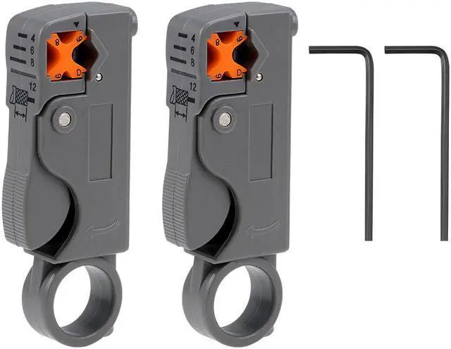 Main image of Rotary Coax Coaxial Cable Stripper Cutter Tool for RG58 RG59/62 RG6 Wire Stripper 2pcs