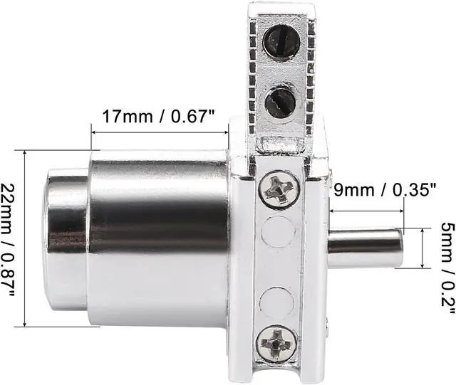 Alt view image 2 of 4 - Push Lock for Sliding Glass Cabinet Door Fits 5mm Thick Keyed Alike 2Pcs
