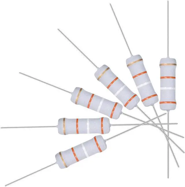 Main image of 30 Pcs Metal Oxide Film Resistor, 5% Tolerance, Axial, 2W, Flame Proof, 39K Ohm Resistance for DIY Electronic Projects and