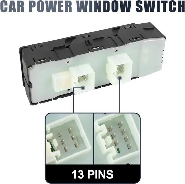 Alt view image 4 of 7 - 4602780AA Car Power Window Master Switch Driver Side with 1 Single Auto Button for Chrysler Sebring Dodge Avenger Charger Jeep Patriot