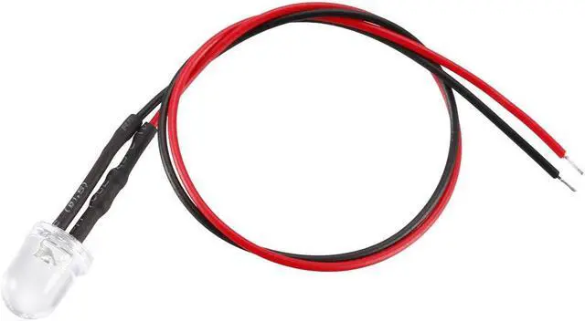 Alt view image 3 of 4 - Prewired LED Light - DC 12V 20mA 8mm Pre Wired 12 Volt LEDs Emerald Green - 10pcs