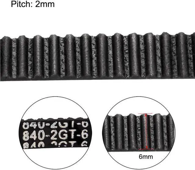 Alt view image 3 of 4 - GT2 Timing Belt 840mm Closed Fit Synchronous Wheel for 3D Printer