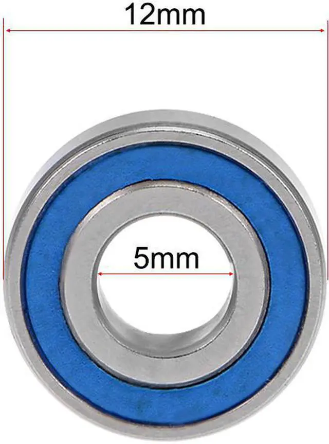 Alt view image 4 of 4 - MR125-2RS Deep Groove Ball Bearing 5x12x4mm Double Sealed ABEC-3 Bearings 5-Pack