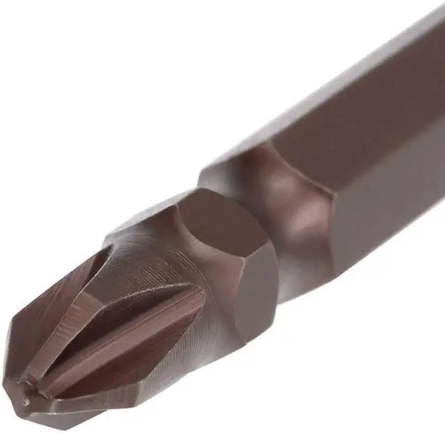 Alt view image 4 of 4 - 10pcs 1/4" Hex Shank 65mm Length Magnetic Screwdriver PH2/SL6 Slotted-Phillips Double-Head Screwdriver Bits S2 Alloy Steel