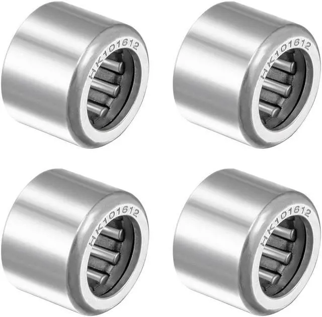Main image of HK101612 Drawn Cup Needle Roller Bearings, Open End, 10mm Bore, 16mm OD, 12mm Width 7800N Static Load 6700N Dynamic Load 19000rpm Limiting Speed 4pcs