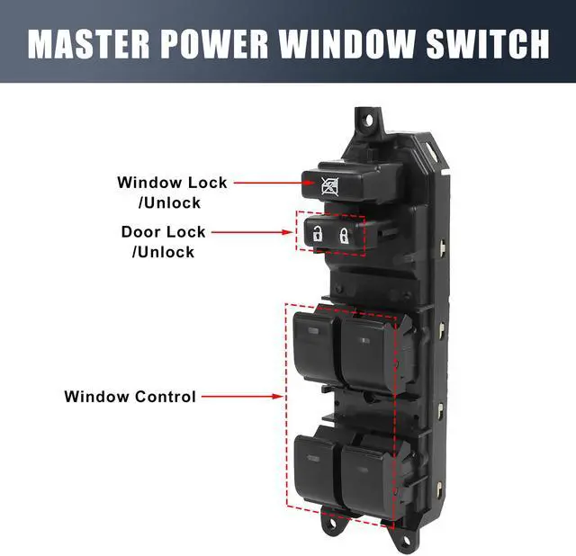 Alt view image 3 of 7 - 84040-33100 Power Window Master Switch Front Left for Toyota Prius Camry Venza Lexus CT200h