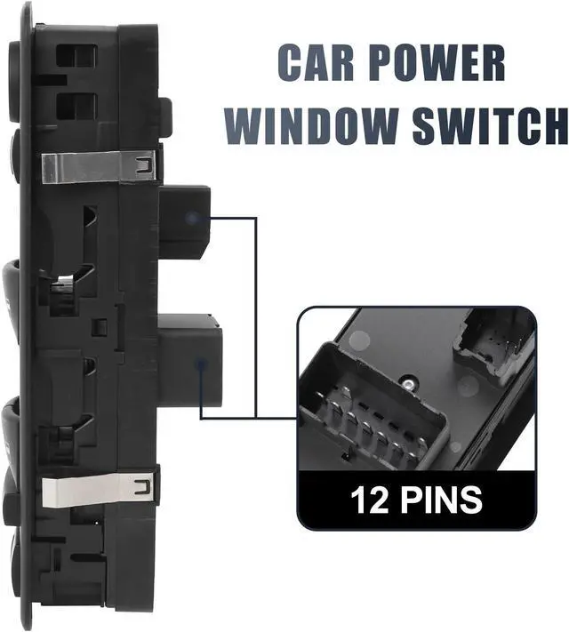 Alt view image 4 of 7 - 4602863AD 4602863AB Power Master Window Switch Driver Side for 2009-2012 Dodge Ram
