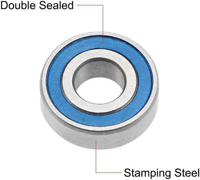 Alt view image 2 of 4 - MR125-2RS Deep Groove Ball Bearing 5x12x4mm Double Sealed ABEC-3 Bearings 5-Pack