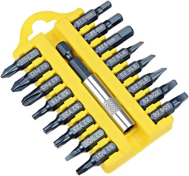 Main image of Screwdriver Bit Set, 17 in 1 Magnetic Driver Bit Set, 1/4 Inch Hex Shank Screw Driver Bits, S2 Screwdriver Tools Kit