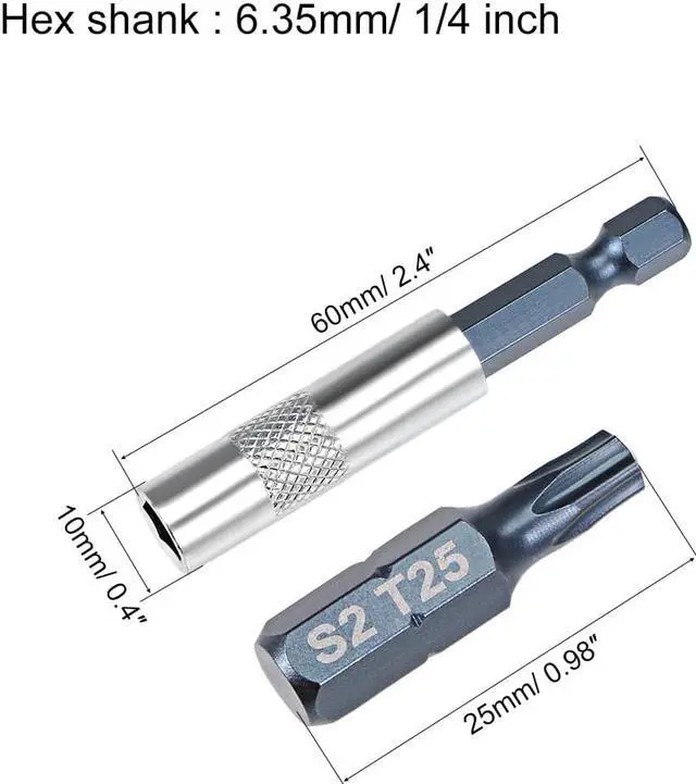 Alt view image 2 of 3 - Screwdriver Bit Set, 17 in 1 Magnetic Driver Bit Set, 1/4 Inch Hex Shank Screw Driver Bits, S2 Screwdriver Tools Kit