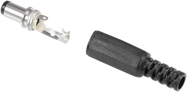 Alt view image 2 of 5 - 10Pcs DC Male Connector 5.5mm x 2.5mm x 9mm Power Cable Jack Adapter Black