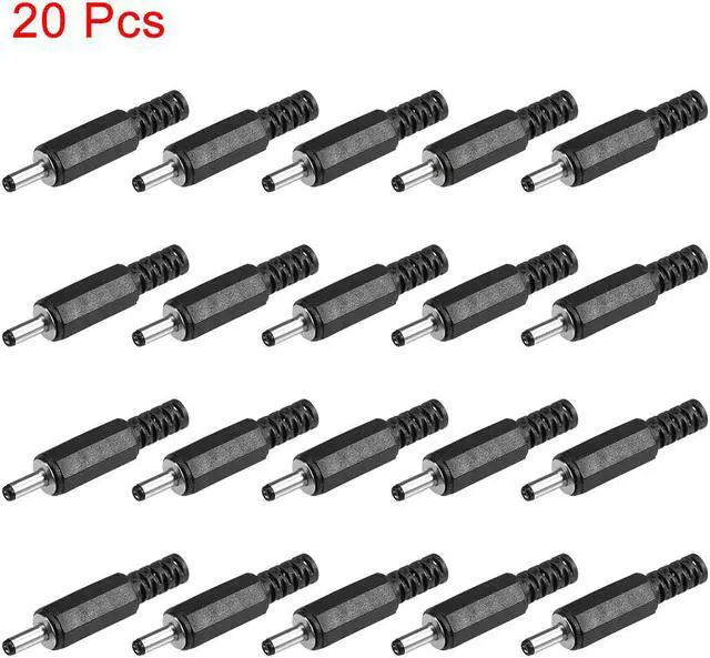 Alt view image 2 of 6 - 20Pcs DC Male Connector 3.5mm x 1.35mm Power Cable Jack Adapter Black