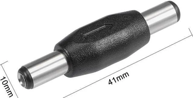 Alt view image 2 of 3 - 3Pcs DC Male to Male Connector 5.5mm x 2.1mm Power Cable Jack Adapter Black