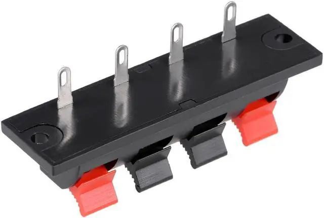 Alt view image 3 of 4 - 20pcs 4 Way Jack Socket Spring Push Release Connector Speaker Terminal Strip Block