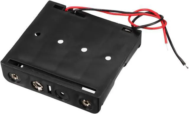 Alt view image 2 of 2 - 6V Output 4 x 1.5 AA Battery Holder Connector Enclosed Open Boxs Wire Leads