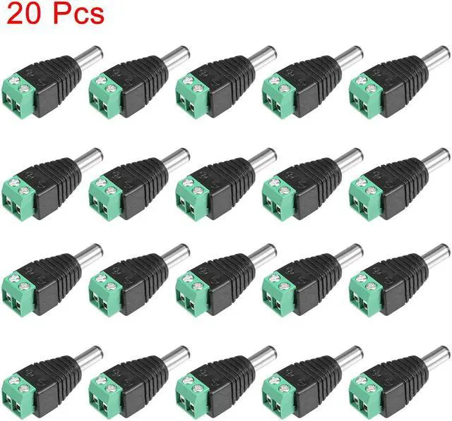 Alt view image 2 of 4 - DC Male Connector 5.5x2.1mm Power Jack Adapter 20Pcs for Led Strip CCTV Security Camera Cable Wire Ends