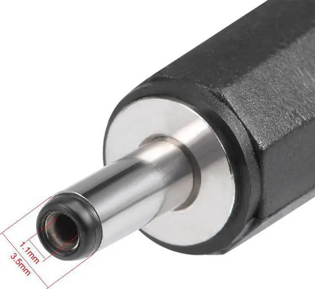 Alt view image 4 of 5 - 10Pcs DC Male Connector 3.5mm x 1.1mm Power Cable Jack Adapter Black