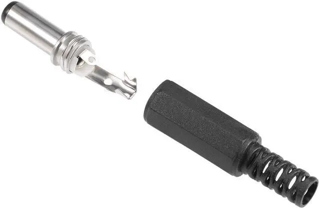 Alt view image 2 of 5 - 5Pcs DC Male Connector 5.5mm x 2.5mm x 14mm Power Cable Jack Adapter Black