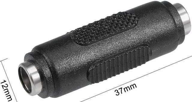 Alt view image 2 of 3 - 3Pcs DC Female to Female Connector 5.5mm x 2.1mm Power Cable Jack Adapter Black