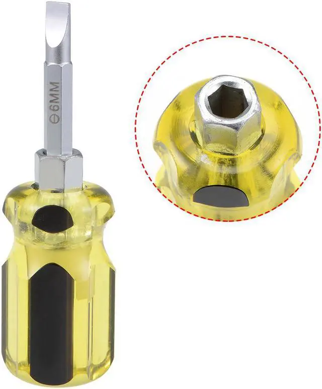 Alt view image 3 of 3 - Magnetic Screwdriver Dual Way Slotted Phillips PH2/SL6 Screwdrive Bits 70mm Length w Round Shaft Comfortable Handle