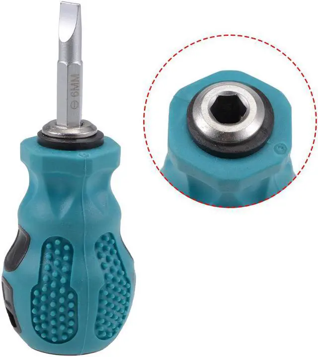 Alt view image 3 of 3 - Magnetic Screwdriver Dual Way Slotted Phillips PH2/SL6 Screwdrive Bits w Round Shaft Non Slip Comfortable Handle