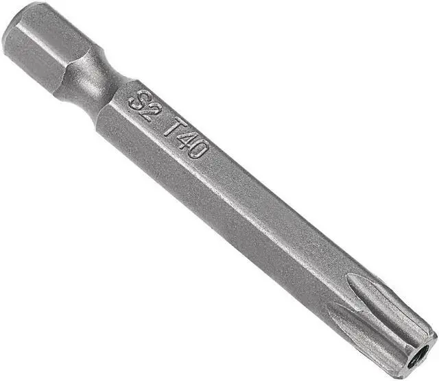 Alt view image 5 of 5 - 5 Pcs 1/4" Hex Shank T40 Magnetic Security Torx Screwdriver Bits 50mm Length