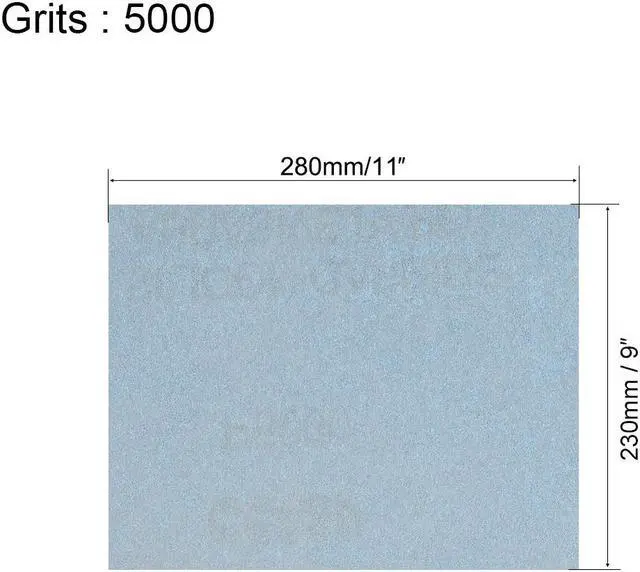 Alt view image 2 of 4 - 10pcs 5000 Grits Wet Dry Waterproof Sandpaper Assortment 9-inch X 11-inch Abrasive Paper Sheets for Wood Furniture Metal Automotive Polishing