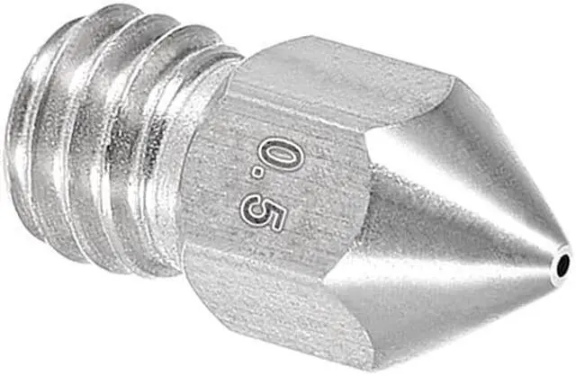 Alt view image 5 of 5 - 0.5mm 3D Printer Nozzle, Fit MK8 Extruder Head, for 1.75mm Filament Stainless Steel 5pcs