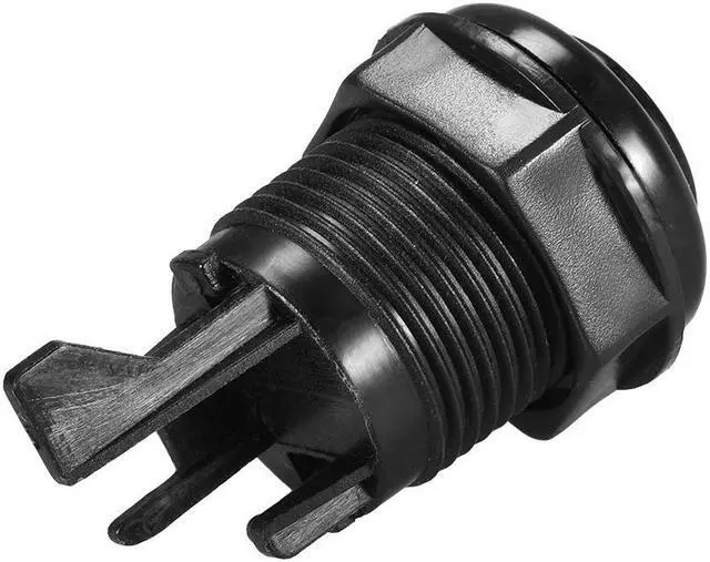 Alt view image 3 of 4 - 27mm Mounting Hole Momentary Game Push Button Switch with Micro Switch for Arcade Video Games Black 6pcs