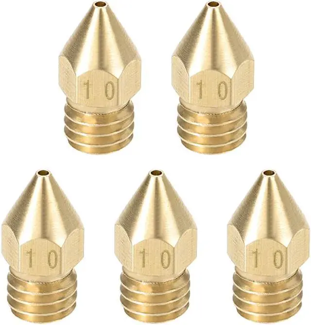 Main image of 1mm 3D Printer Nozzle, Fit MK8 Extruder Head, for 1.75mm Filament Brass 5pcs