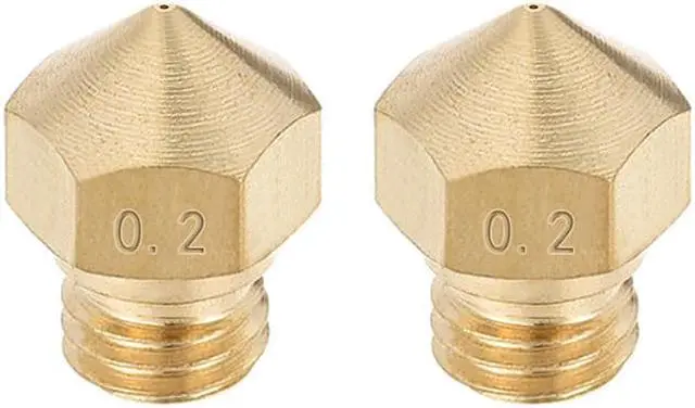 Main image of 0.2mm 3D Printer Nozzle, Fit MK10 Extruder Head, for 1.75mm Filament Brass 2pcs