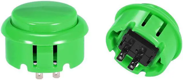 Alt view image 2 of 3 - 30mm Mounting Hole Momentary Game Push Button Switch  for Arcade Video Games Green 8pcs