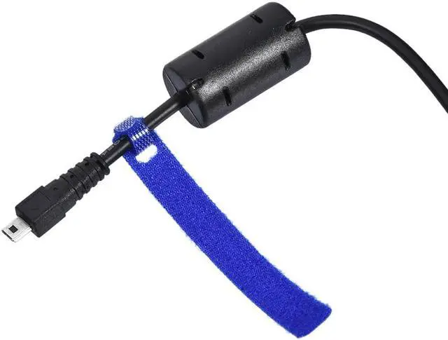Alt view image 4 of 7 - Reusable Cable Ties, 4 Inch Hook and Loop Cord Wraps, Blue Zip Tie 50pcs