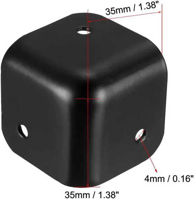 Alt view image 2 of 3 - Metal Box Corner Protectors Edge Guard Protector 35 X 35 X 35mm 4pcs