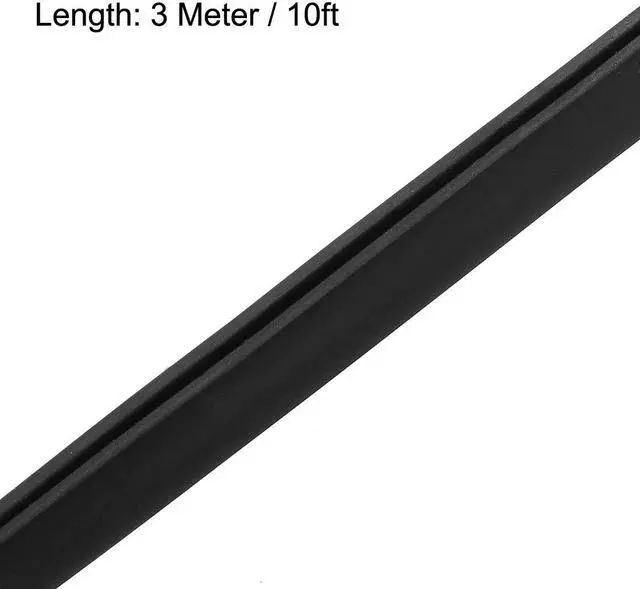 Alt view image 3 of 3 - Edge Trim U Seal Black PVC Plastic U Channel Edge Protector Fits 3/32'' - 9/64'' Edge 10 Feet Length