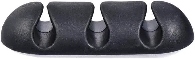 Alt view image 3 of 5 - 6Pcs Cable Clips Black Organizer Wire Tie Clamp Holder Self Adhesive Cord Holders Desk Cable Organize