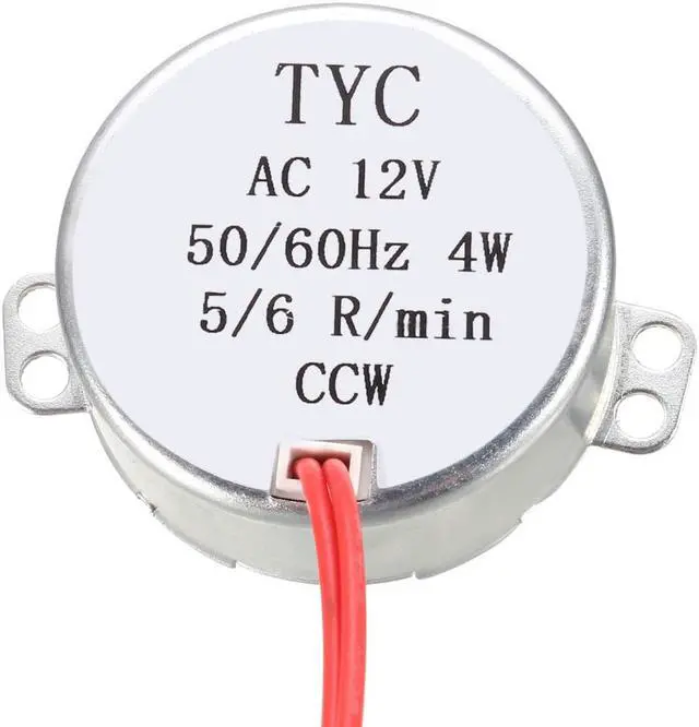 Alt view image 2 of 4 - Electric Synchron Motor Turntable Synchronous Motor 12 VAC 5-6RPM 50-60 Hz 4W CCW Direction for Hand-Made, Model or Guide Motor