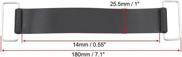 Alt view image 2 of 3 - Non-Slip Battery Straps Rubber Band, 7.1" x 1", Black 5pcs