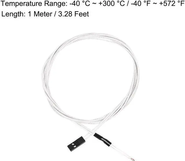 Alt view image 2 of 3 - NTC 3950 100K Thermistor with 1 Meter Wire and Black Female 2 Pin Head 3pcs