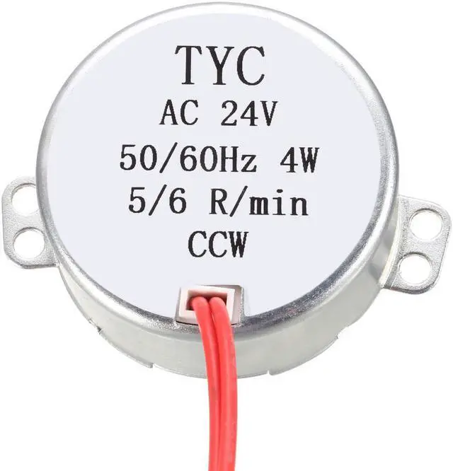 Alt view image 2 of 4 - Electric Synchron Motor Turntable Synchronous Motor 24 VAC 5-6RPM 50-60 Hz 4W CCW Direction for Hand-Made, Model or Guide Motor