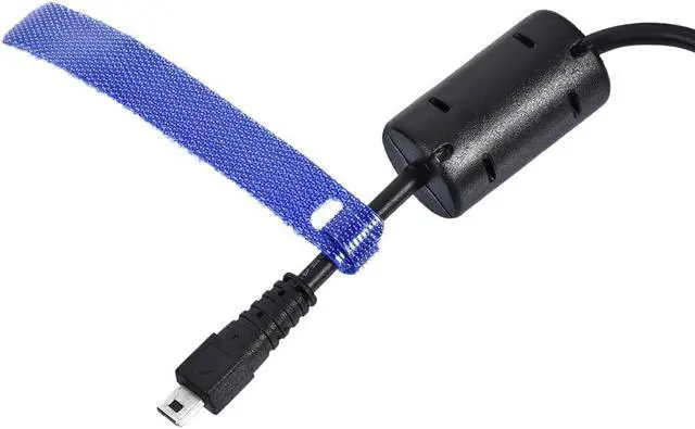 Alt view image 5 of 7 - Reusable Cable Ties, 4 Inch Hook and Loop Cord Wraps, Blue Zip Tie 50pcs