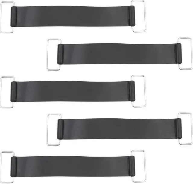 Main image of Non-Slip Battery Straps Rubber Band, 7.1" x 1", Black 5pcs