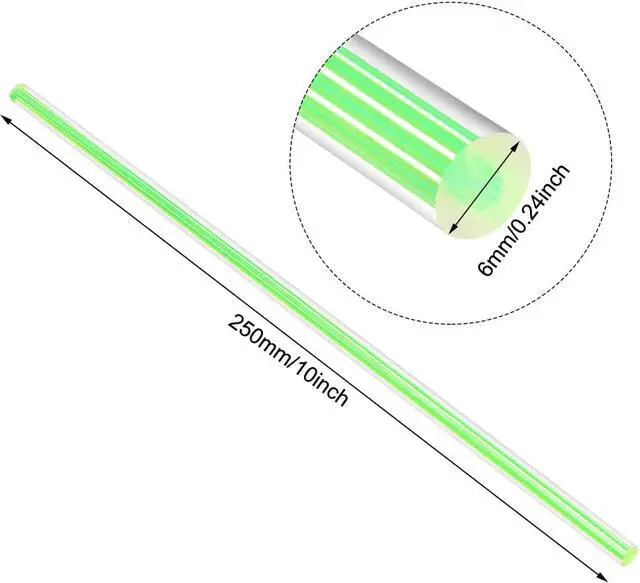 Alt view image 2 of 5 - Solid Acrylic Round Rod Straight Line PMMA Bar 6mmx250mm Multicolor 16Pcs