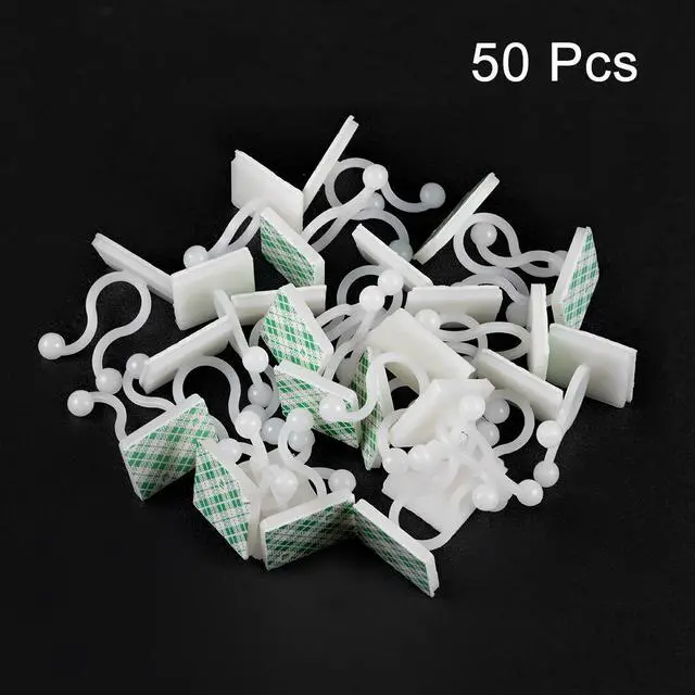 Alt view image 2 of 5 - Twist Lock Cable Wire Ties with Sticker Nylon U Shape Save Place 10mm Dia White 50pcs
