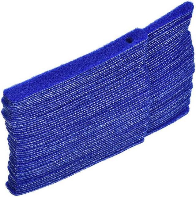 Reusable Cable Ties, 4 Inch Hook and Loop Cord Wraps, Blue Zip Tie 50pcs 