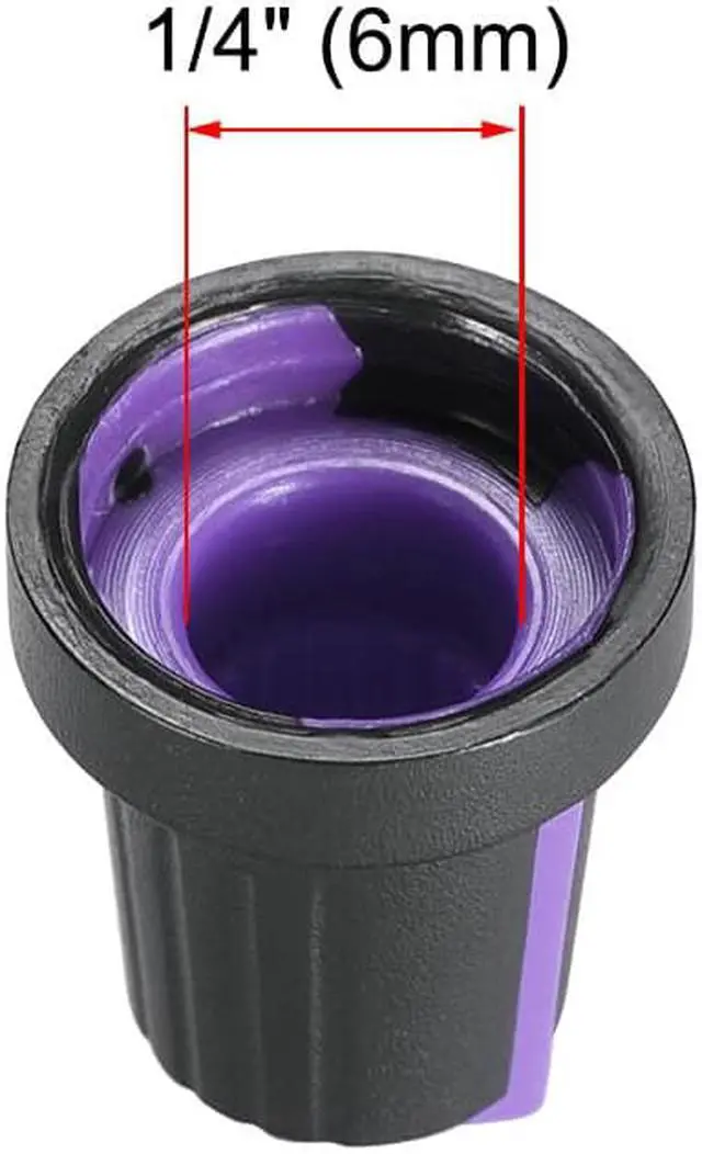 Alt view image 3 of 3 - 20Pcs 6mm Shaft Hole Knob for Speaker Effect Pedal Amplifier Potentiometer Knob 2 Colors Mark