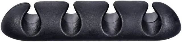 Alt view image 3 of 5 - 6Pcs Cable Organizer Black Electronics Computer Mouse Charging USB Cable Holder Self Adhesive Cord Holders